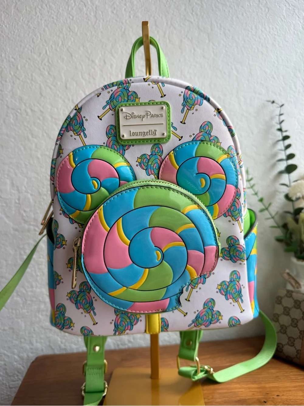 Disney parks Loungefly backpack Disney eats lollipop 3 D